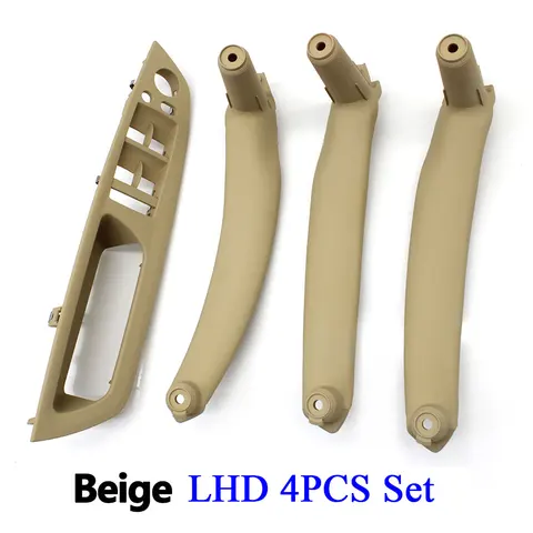 4PCS Kit LHD RHD Inner Driver Door Window Switch Armrest Cover Pull Handle Replacement For BMW X5 X6 E70 E71 E72 2007-2013