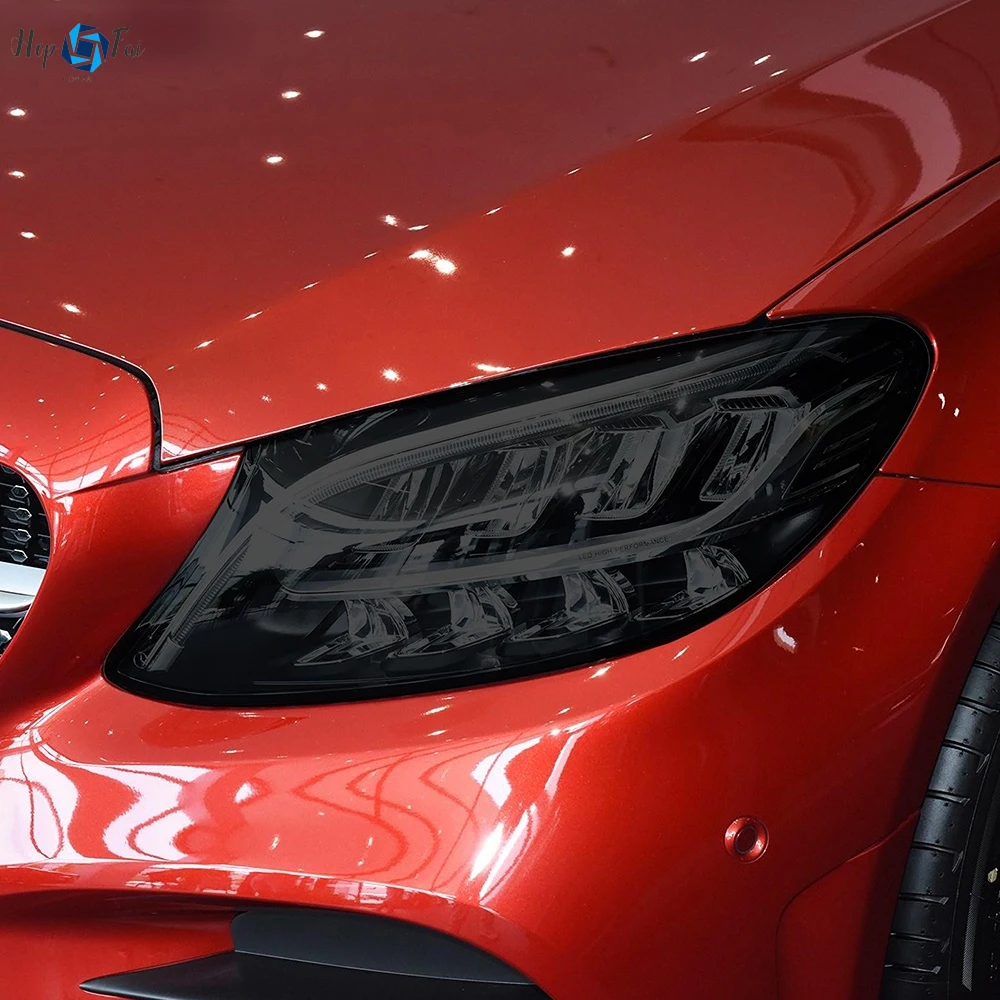 

2 шт. Защитная пленка для автомобильных фар Прозрачная черная наклейка из ТПУ для Mercedes Benz C Class W205 2015-на аксессуары