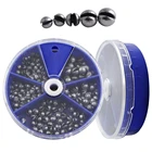 205 шт.корт. Набор свинцовых грузил для укусов раздельные грузила для рыбалки 0,2-0,8 г 5 размеров Плюм Боб вспомогательные рыболовные снасти