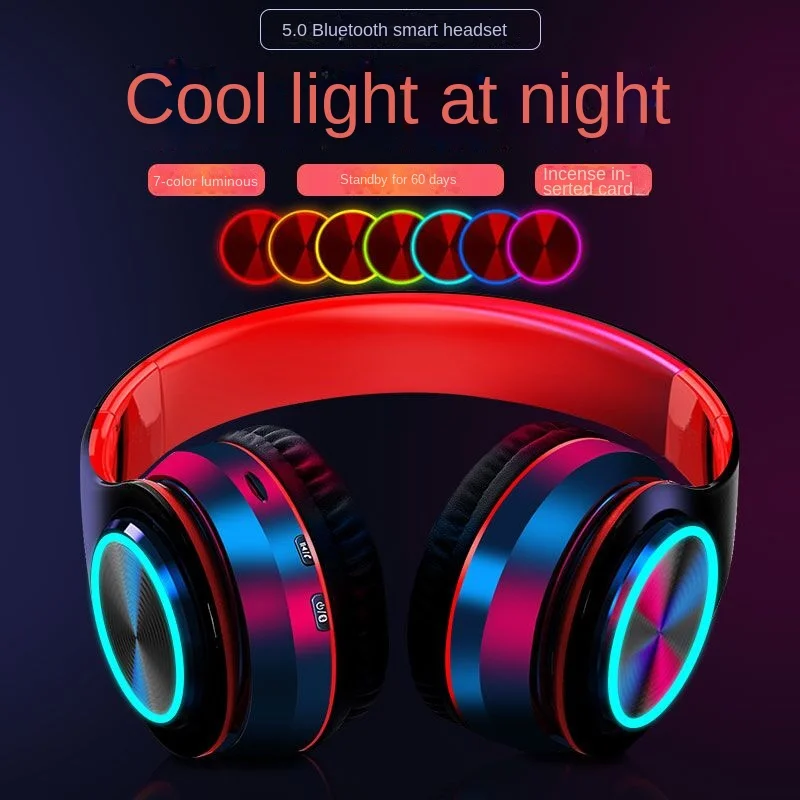 

2022 new male model B39 bluetooth headset headset wireless bluetooth headset plug-in card folding bass game headset b39