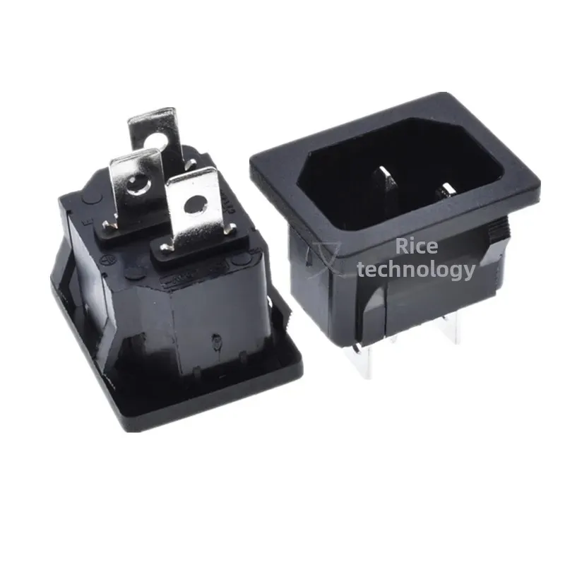 Высокоточная вилка переменного тока 15 А 250 В C14 большая печатная проводка