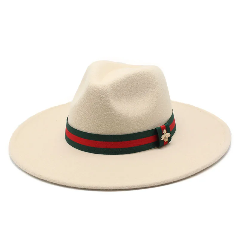 

Women's hat fedoras Men's hat felt wide brim Winter 2022 fashion black Wool chapel beach warm panama Wedding picture autumn new