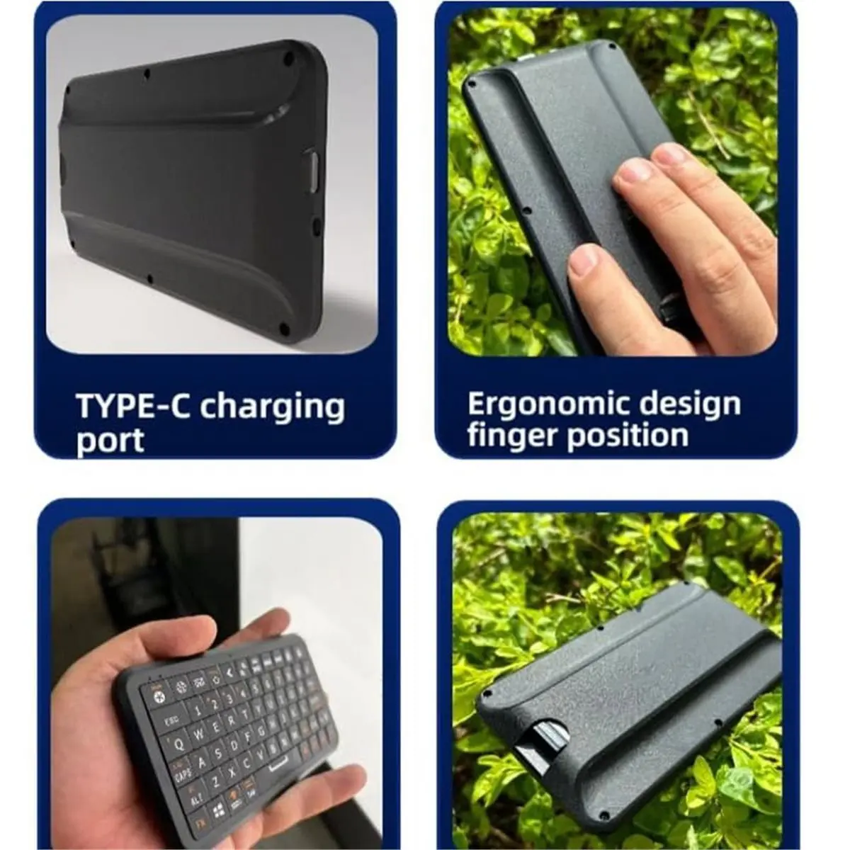 Фото Мини-клавиатура DT75BG с Bluetooth, двойной режим работы 2.4G/5.0G, гироскопическая мышь, RGB-подсветка для Win/IOS/Android №3