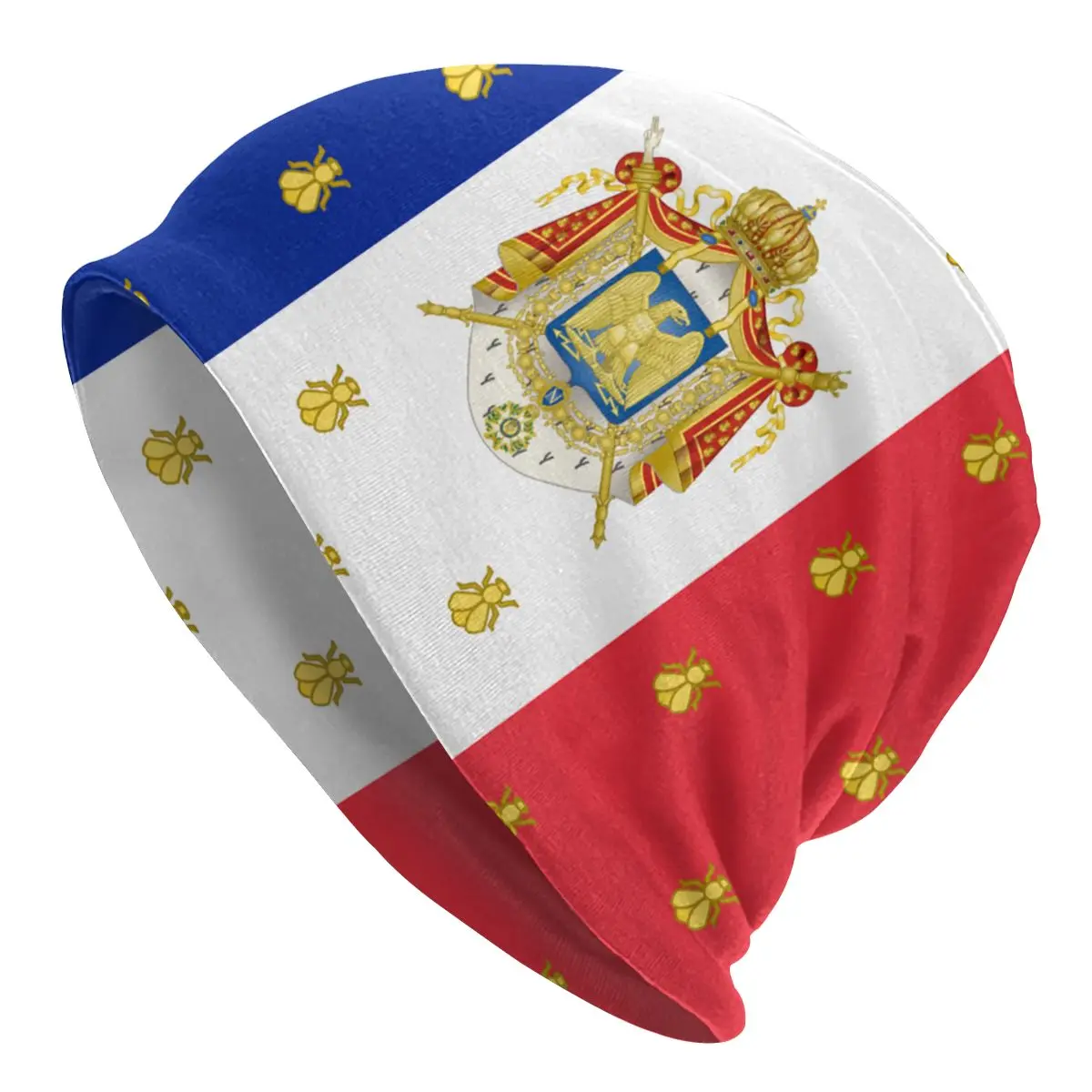 

Napoleon France Flag Beanie Bonnet Knit Hat Women Men Hip Hop French Empire Coat Of Arms Warm Winter Skullies Beanies Caps