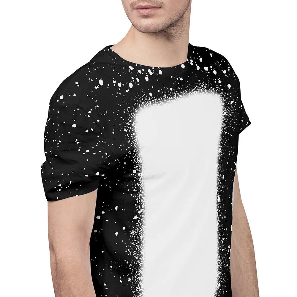 Сублимационные пустые футболки с принтом тай-дай унисекс из полиэстера