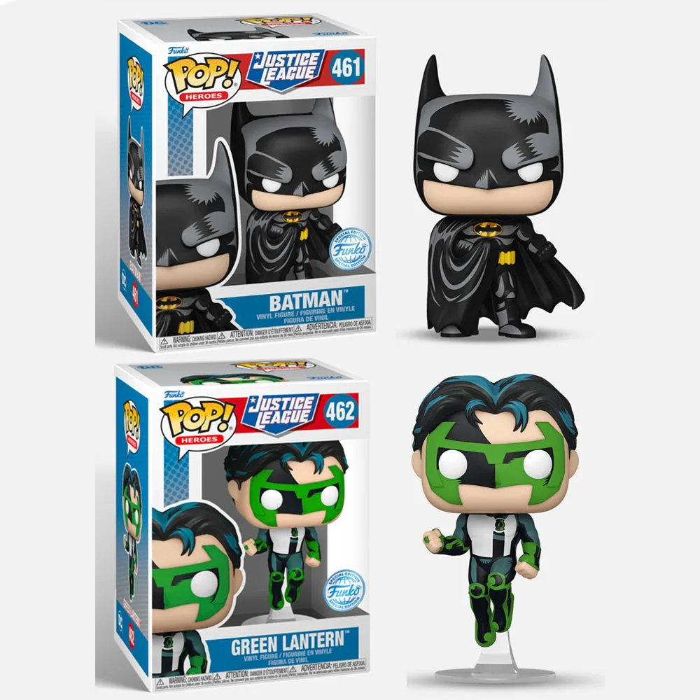 Фигурки героев поп-героев Funko DC Лига Справедливости Бэтмен #461 Зеленый Фонарь #462