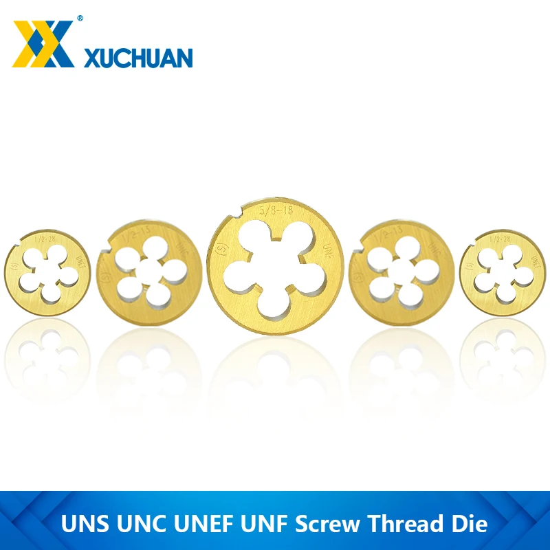 

Screw Die UNS UNC UNEF UNF Right Hand Machine Die Titanium Coated Metal Threading Tools Thread Die