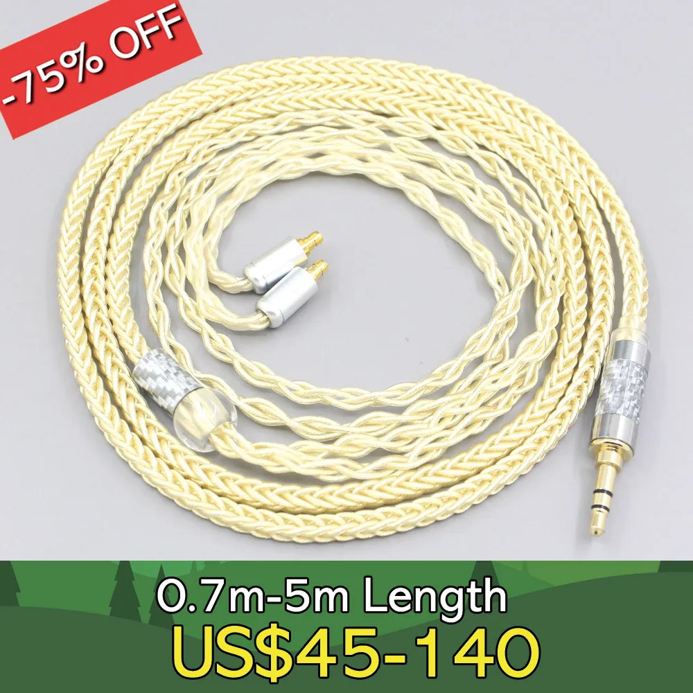 

8 Core Gold Plated + Palladium Silver OCC Alloy Cable For Sennheiser IE100 IE400 IE500 Pro Earphone Headset LN007641