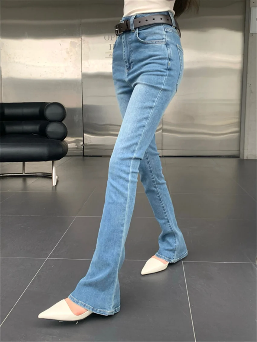 

HziriP Sexy Denim Flare Pants High Waist Women Spring Jeans Fashion Hot Slim Office Lady Streetwear Vintage Work Wear OL New