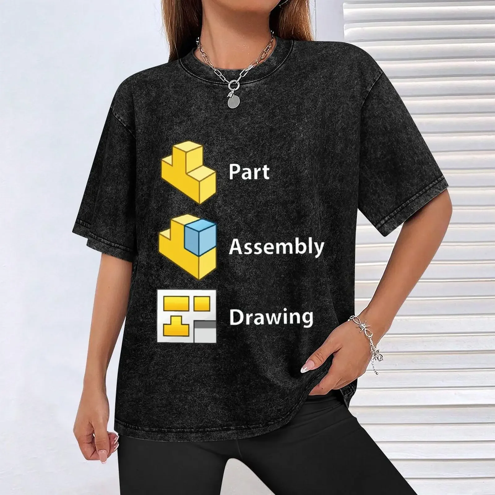 3D Cad/Cam/Cae Solid Works черная версия футболки с таможенным дизайном аниме для мальчиков