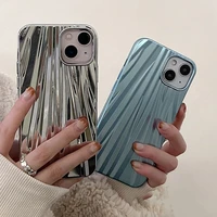 for iphone 13 11 12 pro max case 12pro 13pro luxury plating pleats protect funda phone cover for iphone 11 pro xs max x xr cases
