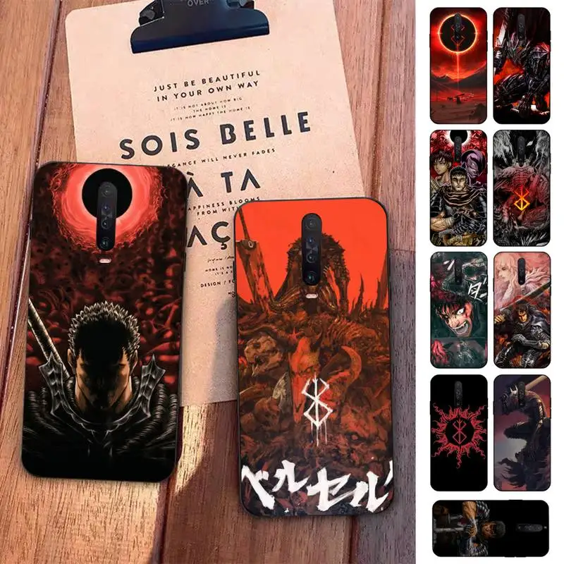 

Anime Berserk Guts Phone Case for Redmi 5 6 7 8 9 A 5plus K20 4X S2 GO 6 K30 pro