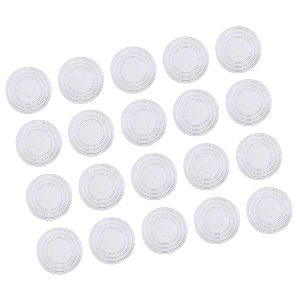 

18 Pcs Glass Table Pads Grip Furniture Thread Bumpers Wall Protector Round Shaped
