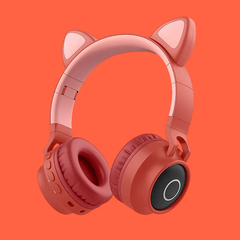 

Wireless Headphones Bluetooth-compatible Cute Cat Ear Helmet Headset Music Stereo Sports Game Earphone for Xiaomi Android IOS