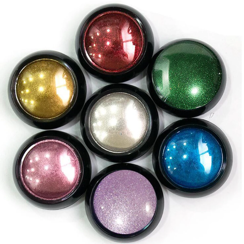 

0.5g/BOX Mirror Nail Art Glitters UV Gel Nail Polish Powder 7Colors Metallic Nail Pigment Manicure Nail Art Chrome Dust Powder