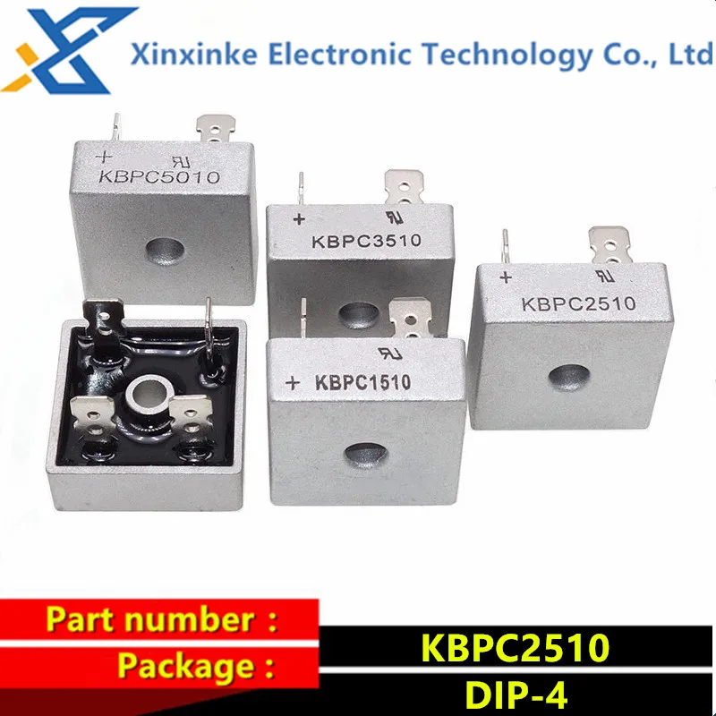 

KBPC2510 DIP-4 выпрямитель 1000 В однофазный квадратный выпрямитель мостовой стек