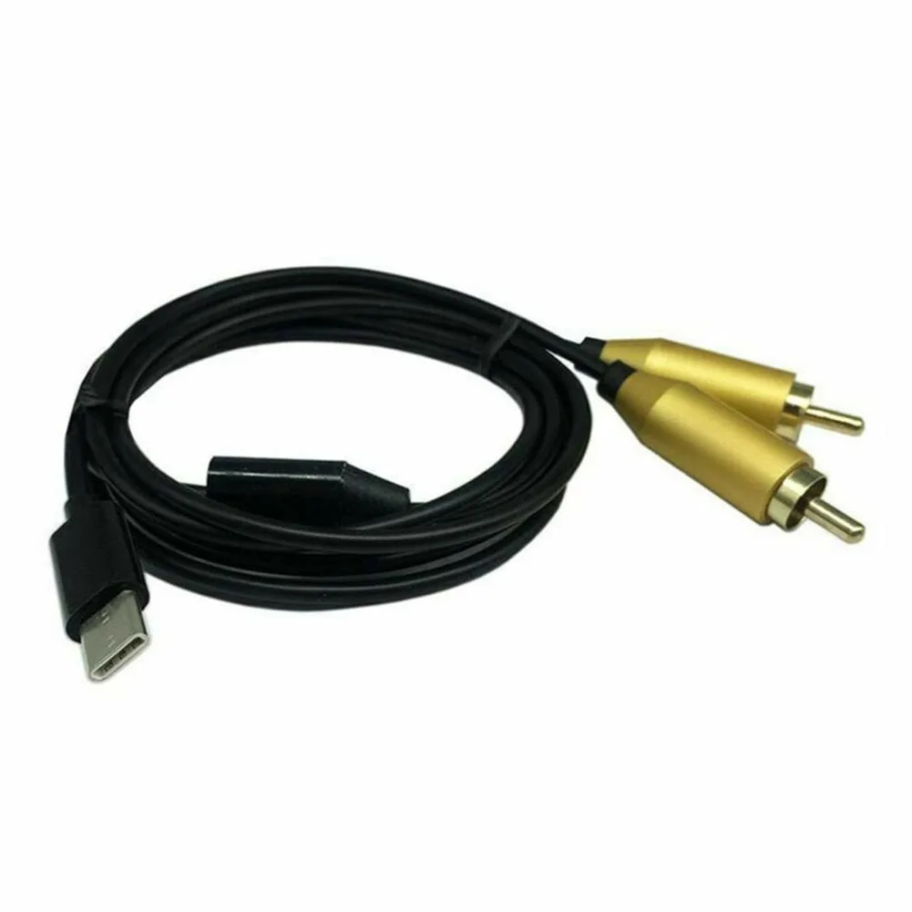 Двойной переходник с RCA штекер на Type-C USB C сигнальный видео AV аудио кабель свинцовый Соединительный шнур высококачественный кабель проводной шнур