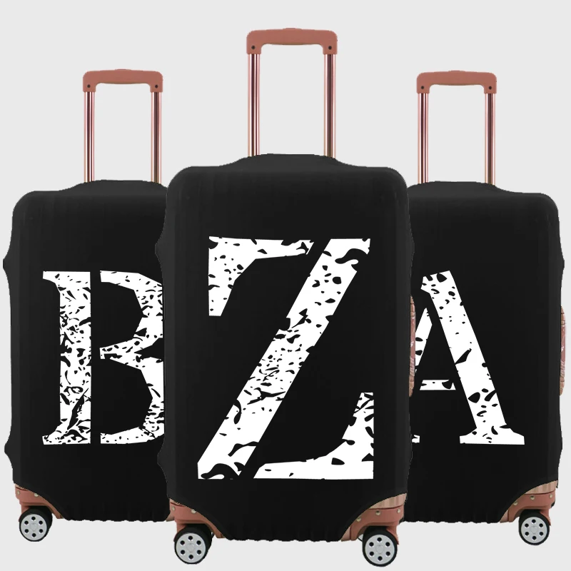 

26 White Letters Fashion Travel Luggage Cover Washable Travel Cover Thickened Scratch Resistant Cover for 18-32" Luggage Cover