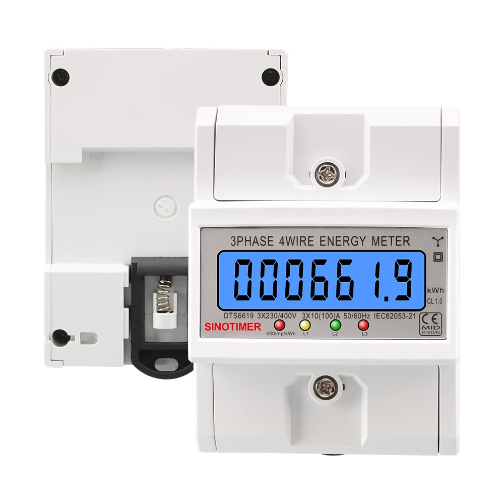 

New Model 230/400V 100A LCD Digital Display with Backlight Power Meter in Energy Meters Smart Electric Meter 3 Phase Kwh Meter