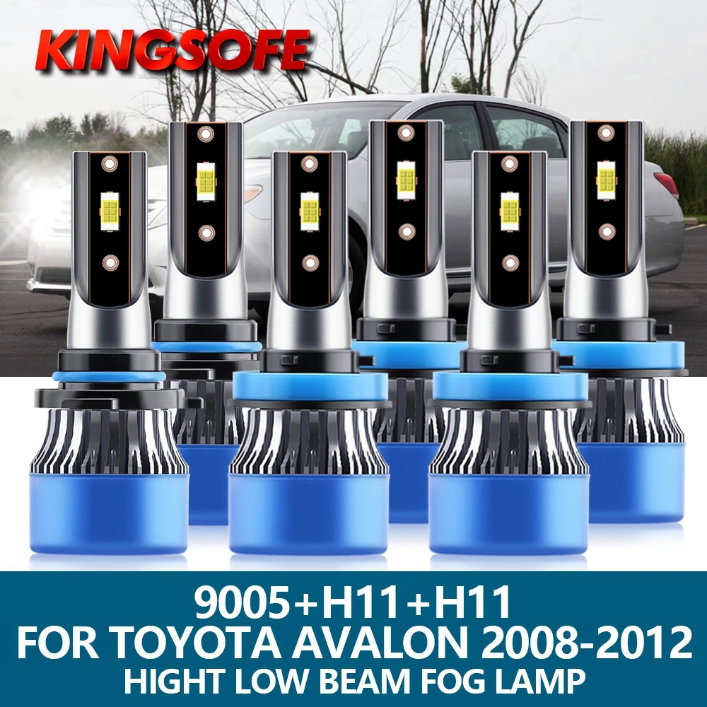 

6 шт., автомобильные лампы 9005 HB3 H11 6500 лм с чипом CSP 2008 K