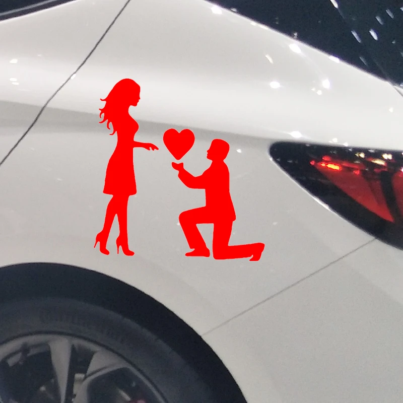 

Car Stickers Fashion Proposal 520 Kneeling Down On One Knee Love Personality Creative Decoration Body Car Door Back Trunk Decals