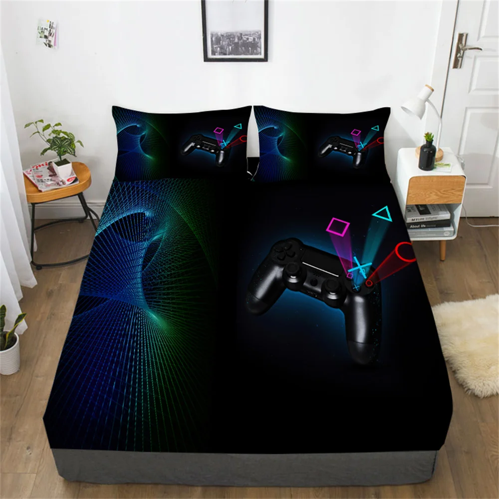 

Bedspreads 3D Game Print Bedding Cover Sheet Bedclothes Decoration Queen King Size Pillowcase Bedspreads Fitted Sheets