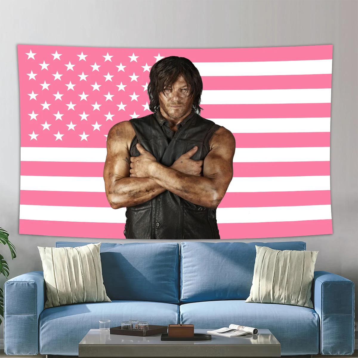 3X5FT Флаг Нормана Редуса Daryl Dixo Розовый Американский Ходячие Мертвецы Плакат