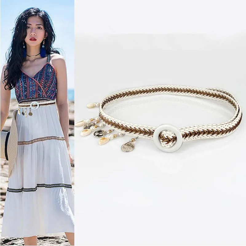 Женский модный тканый пояс из полипропилена дизайнерский женский эластичный