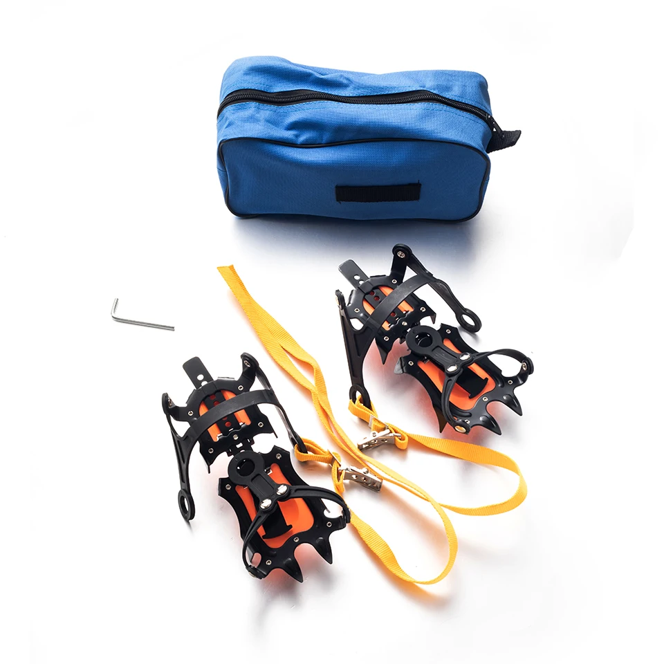 Outdoor Climbing Adjustable Crampons Camping Professional 10-tooth Non-slip Shoe Cover Snow Trekking Foot Cover