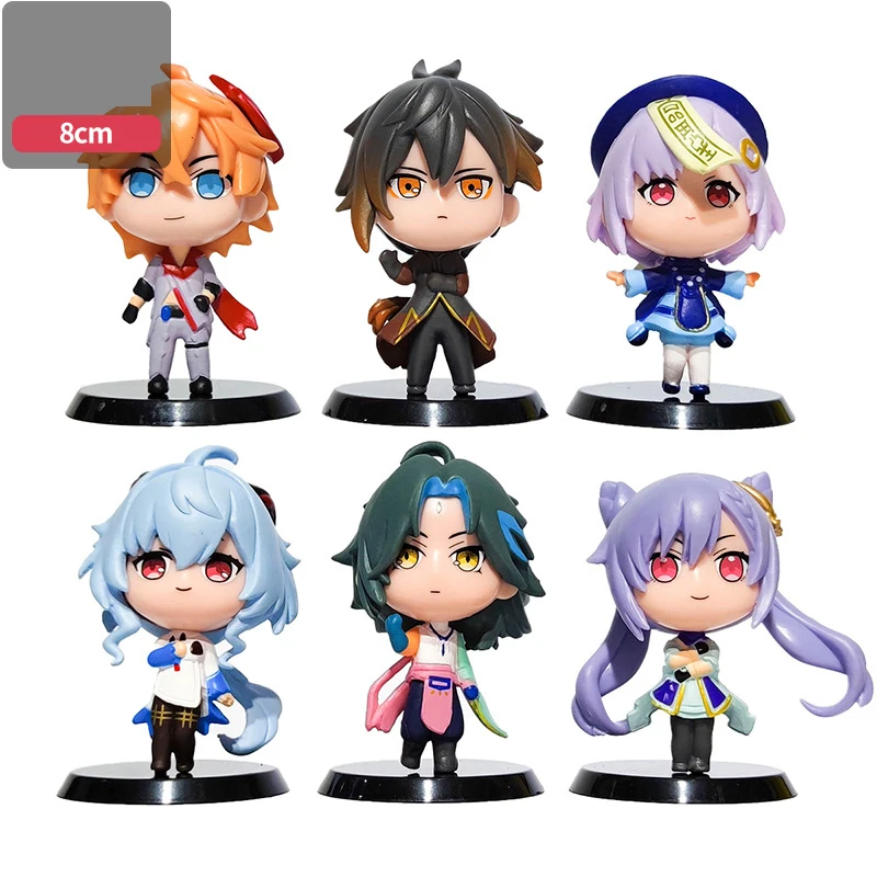 

6Pcs-12Pcs/Set Anime Model Figures Cartoon Cute Doll Car Ornaments