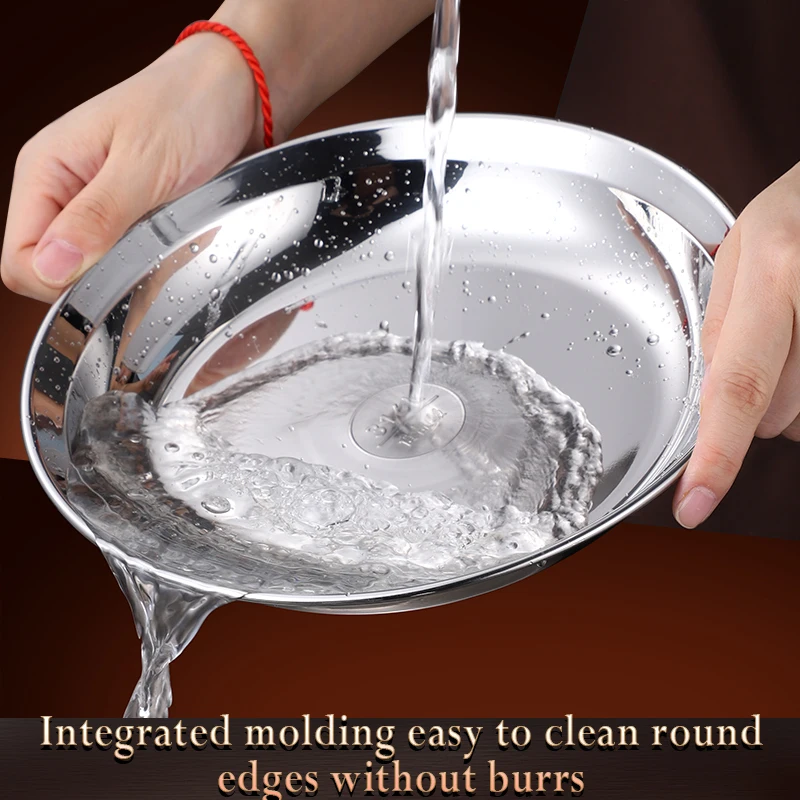 Тарелка из нержавеющей стали 316 роскошная тарелка Deluxe бытовые тарелки 304 Глубокая