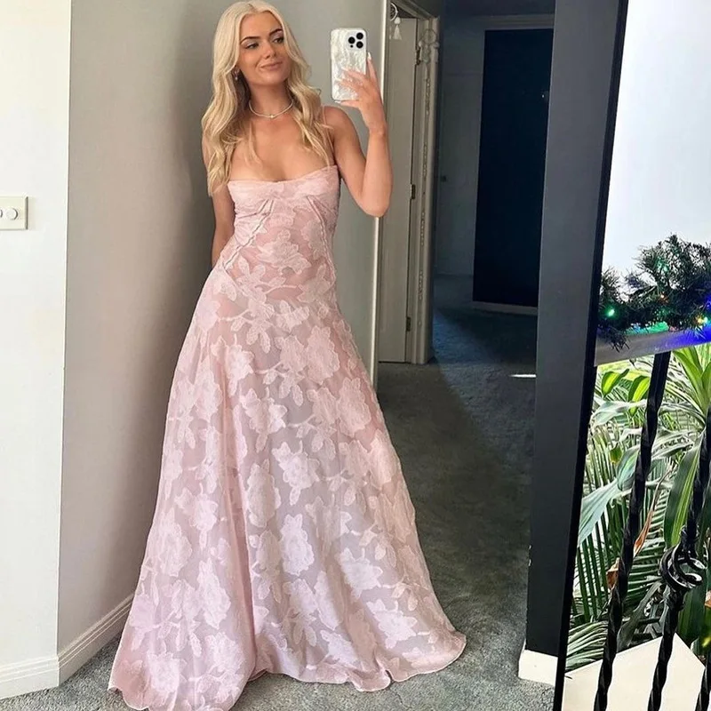 

Pink Dress Women Elegant Dresses Party And Wedding Birthday Dress For Women Luxury 2023 Long One-piece Dress Gown Summer Dresses