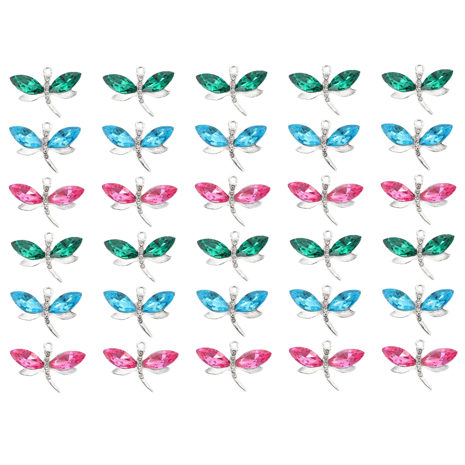

30pcs DIY Jewelry Pendant Dragonfly Shaped Pendant Charm Jewelry Making Supplies