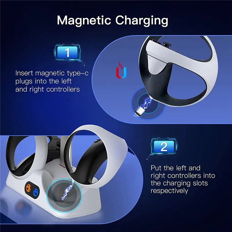 Зарядная станция A14M для контроллеров PSVR2 с держателем для гарнитуры, зарядная док-станция для виртуальной реальности для гарнитуры PSVR2 (art.: 3920dbdeaa420) - 3920dbdeaa420