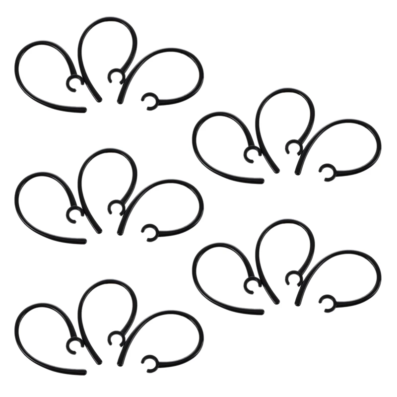 

15 Pcs Handfree 5.5Mm Hole Black Plastic Earhook For Bluetooth Earphone