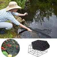 30 pcs plastic pond guard net protector hexagonal pond guard netting floating pond fish net buckles protector cover