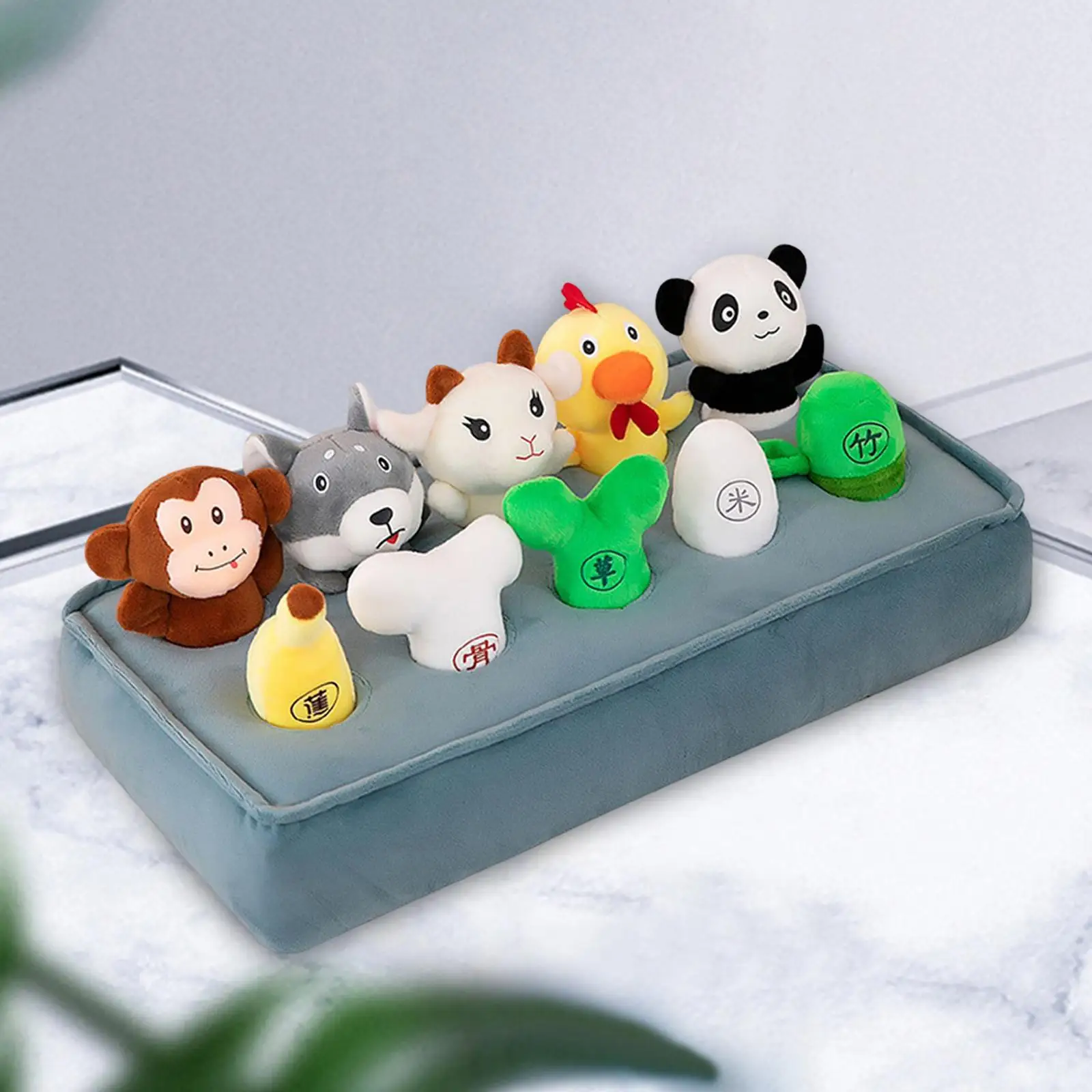 

Plush Puzzle Toys Set Decoration Early Education Supplies Crafts PP Stuffed Handcraft Doll for Baby Toddlers Bedroom Sofa