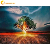chenistory 5d diy diamond embroidery tree hobbies and crafts diamond painting fantasy landscape handmade gift home decoration