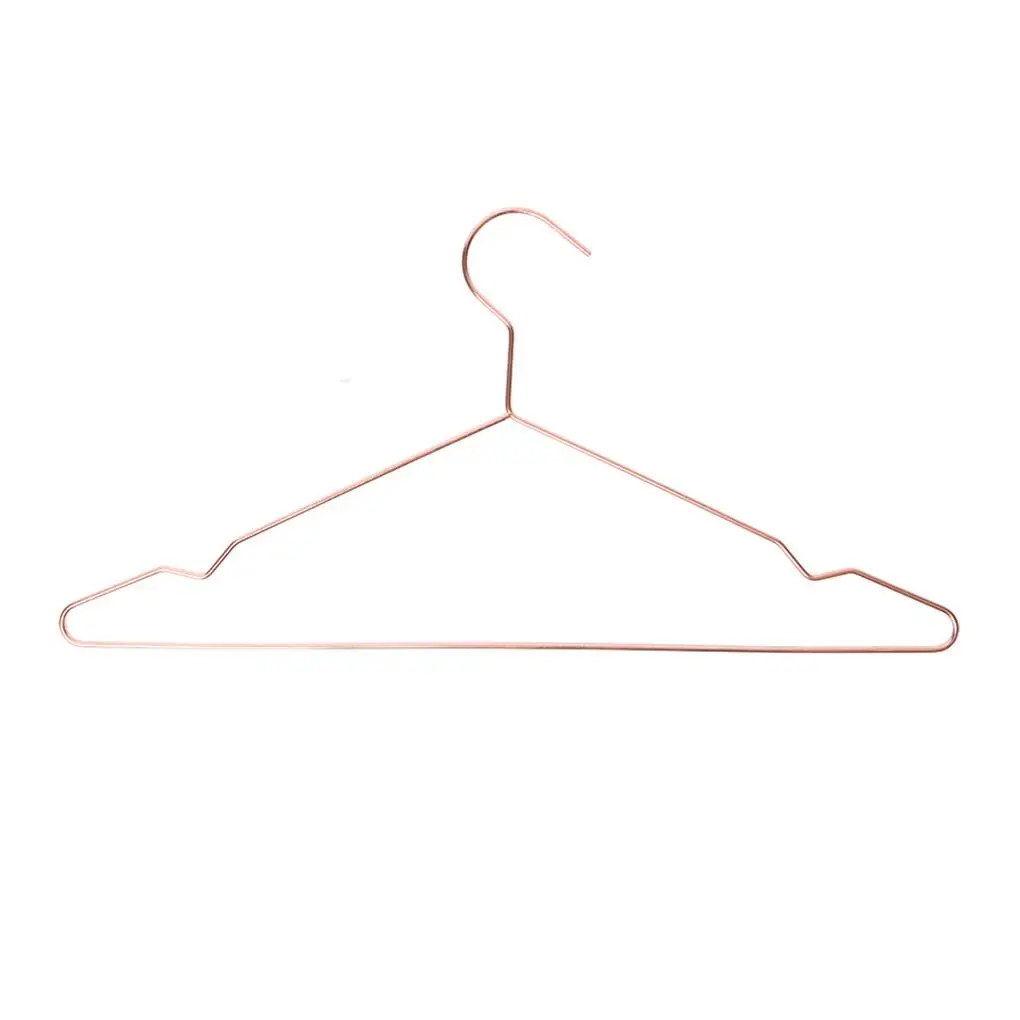 

Iron Wire Non-slip Anti-rust Coat Hanger Rose Gold Clothes Garment Trouser Dress Clothes-rack 42x21cm