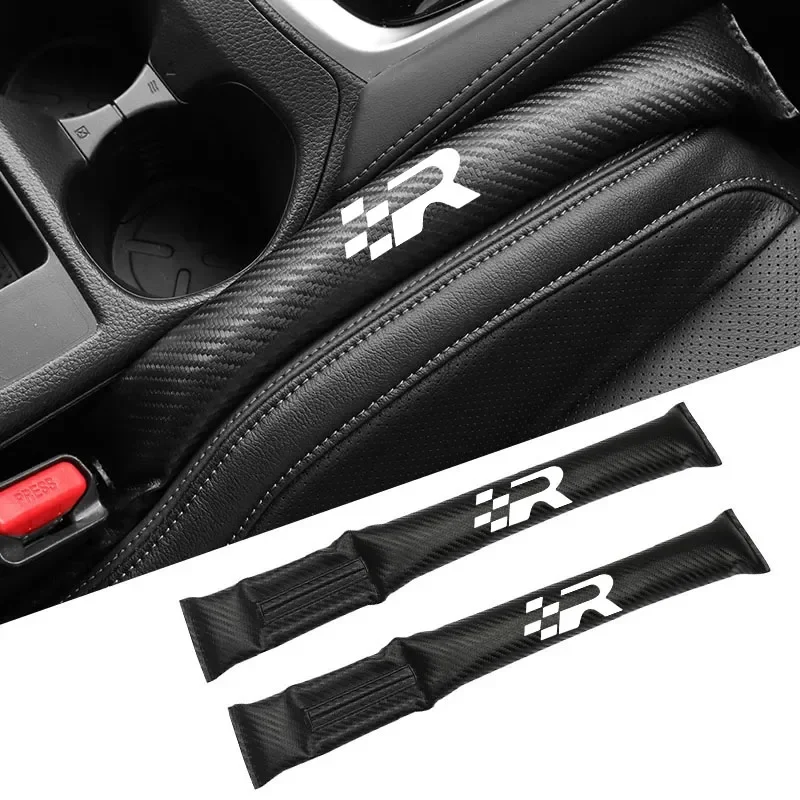 

1/2Pcs Carbon Fiber Car Interior Seat Gap Plug Filler Pad For Seat Cupra Leon Ibiza Ateca Tarraco Born Arona Toledo Formentor