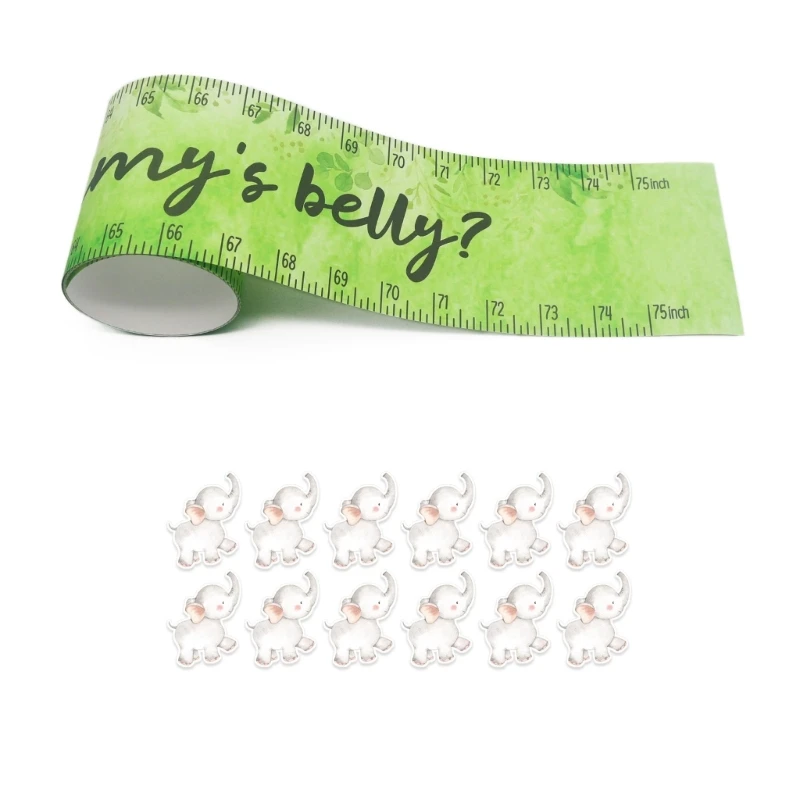 

Guessing Gender Games Include Mommy's Belly Sign and 12 Elephant Stickers