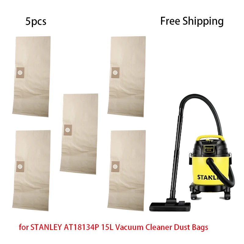5PCS Disposable Vacuum Cleaner Paper Dust Bag for STANLEY AT