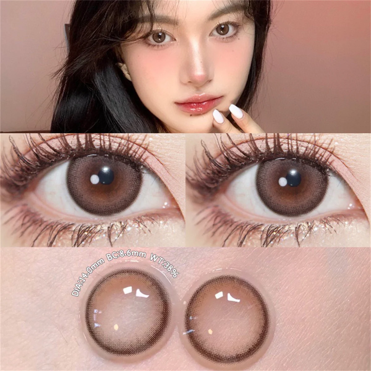 Контактные линзы для макияжа глаз 2 шт./пара