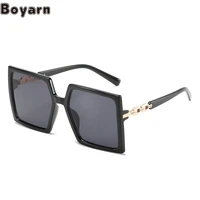 boyarn new style square sunglasses steampunk fashion large frame square shades glasses gafas de sol diamond rimmed su