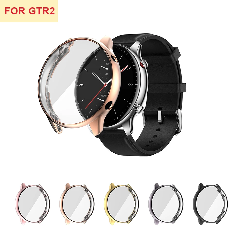 

Original Tpu Cases For Huami Amazfit Gtr2 Silicone Watch Accessories Soft Tpu Shell Plated Hd Full Cover Bumper For Amazfit Gtr2