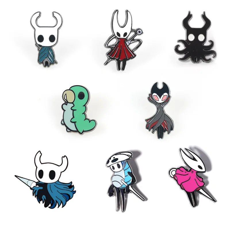 

Classic Game Hollow Knight Enamel Lapel Pin Cartoon Metal Brooch Jewelry For Women Men Hat Backpack Bags Badge Pins Kids Gifts