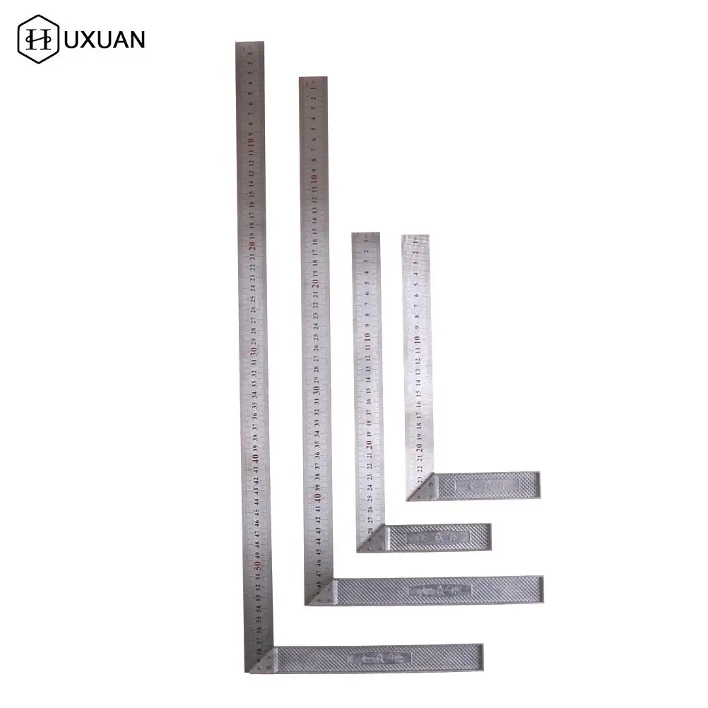 

25/30/50/60cm Metal Steel Engineers Try Square Set Wood Measuring Tool Right Angle Ruler 90 Degrees Measurement Instruments