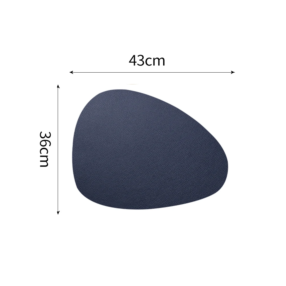 

Placemat Table Mat Waterproof Heat Insulation Non-Slip PlacematPU Leather Tableware Pad Soft Washable Bowl Coaster L