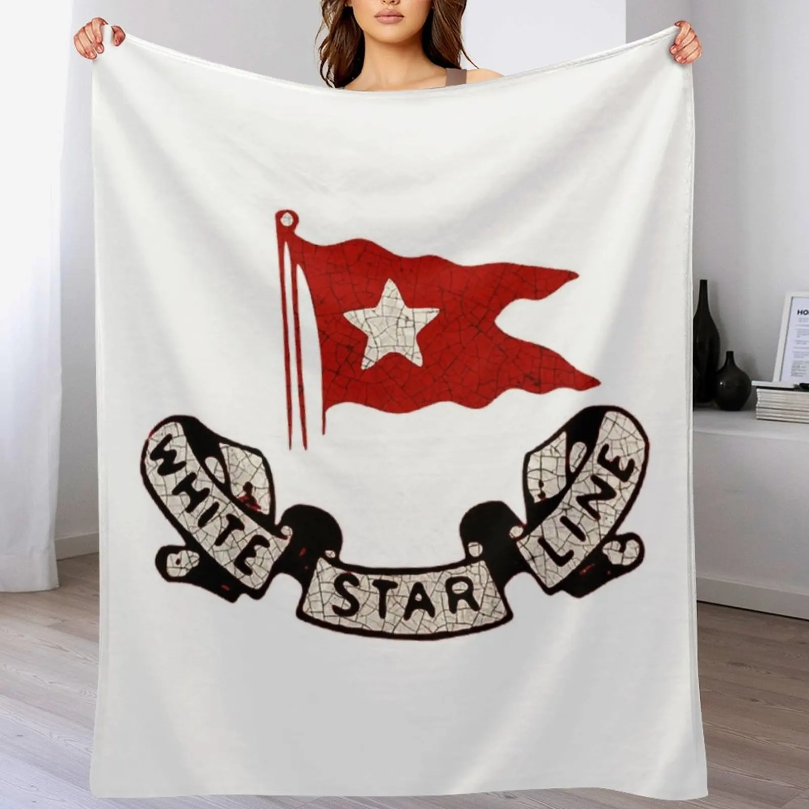 Футболка White Star Line одеяло с белой звездной линией фланелевые одеяла для малышей