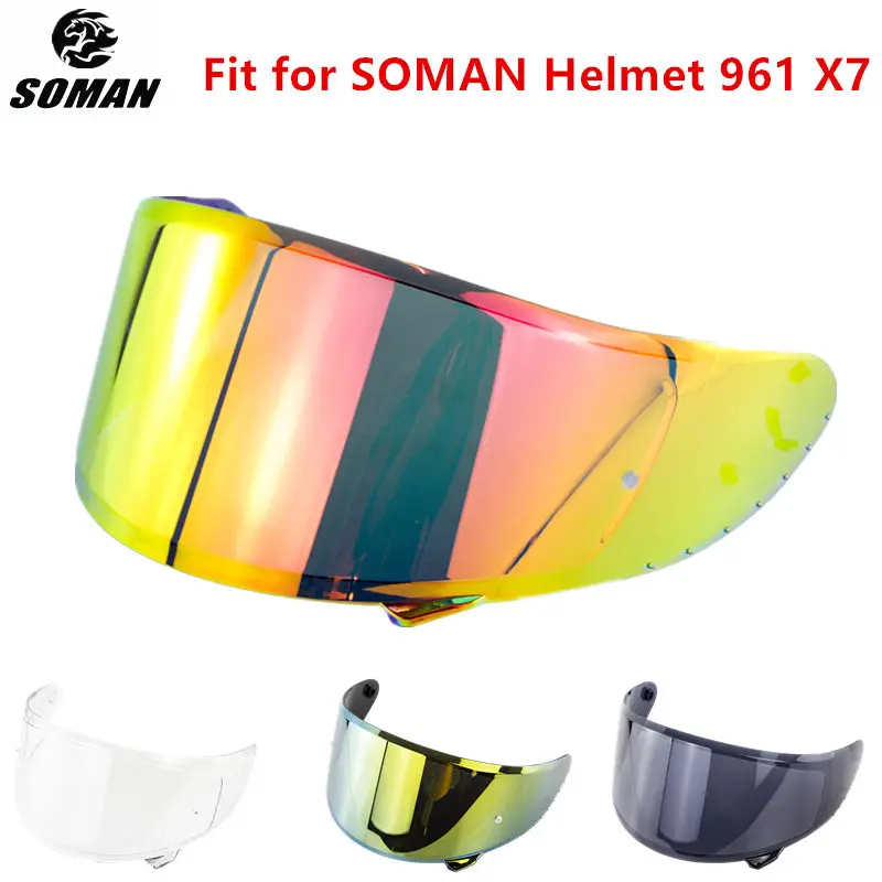 

SOMAN 961 X7 X8 Motorcycle Helmet Visor Anti Glare Sunscreen Anti UV Windshield Helmets Shield Moto Helmet Accessories